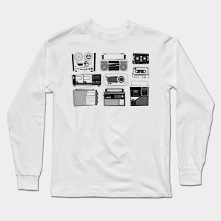 Retro Audio Vintage Tech Long Sleeve T-Shirt